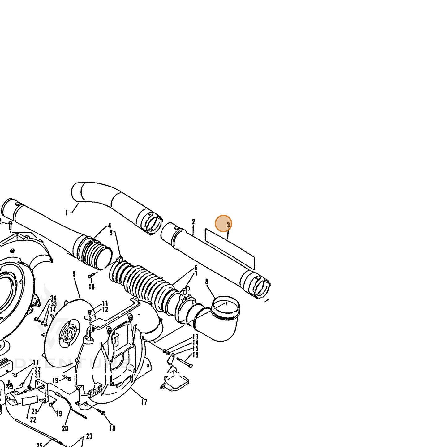 ECHO part 89011808060 — IPL diagram snippet (6x zoom, amber highlight)