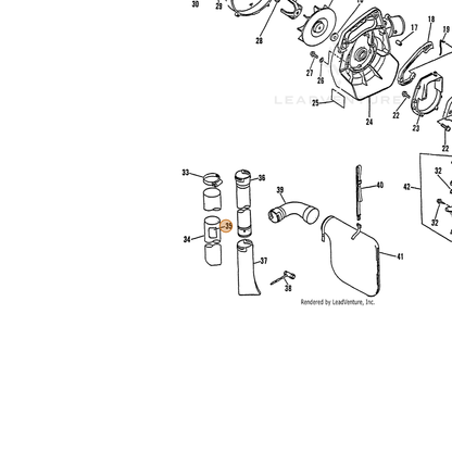 ECHO part 89011809460 — IPL diagram snippet (6x zoom, amber highlight)