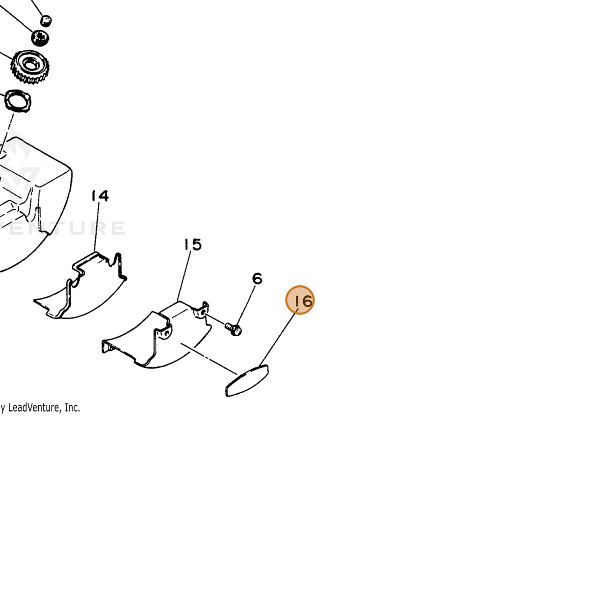 ECHO part 89011824030 — IPL diagram snippet (6x zoom, amber highlight)