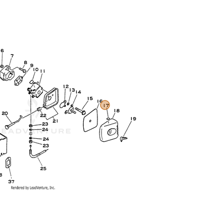 ECHO part 89012104560 — IPL diagram snippet (6x zoom, amber highlight)