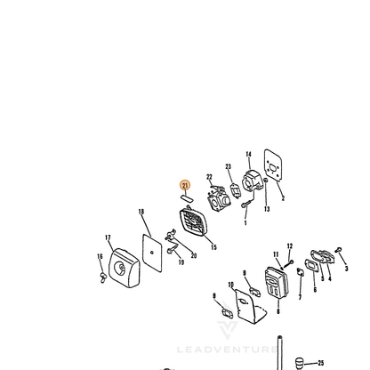 ECHO part 89012106360 — IPL diagram snippet (6x zoom, amber highlight)