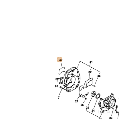 ECHO part 89013549330 — IPL diagram snippet (6x zoom, amber highlight)