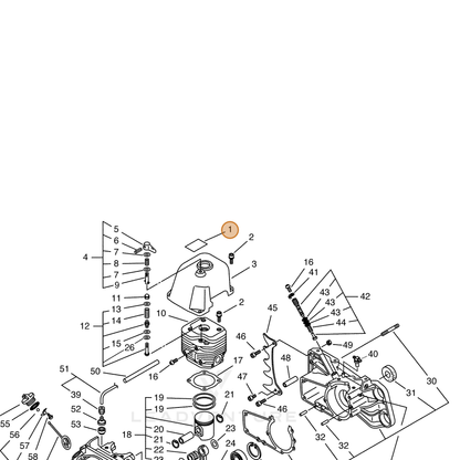 ECHO part 89014916430 — IPL diagram snippet (6x zoom, amber highlight)