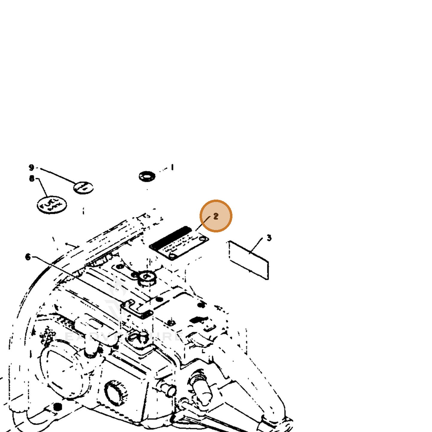 ECHO part 89015110132 — IPL diagram snippet (6x zoom, amber highlight)