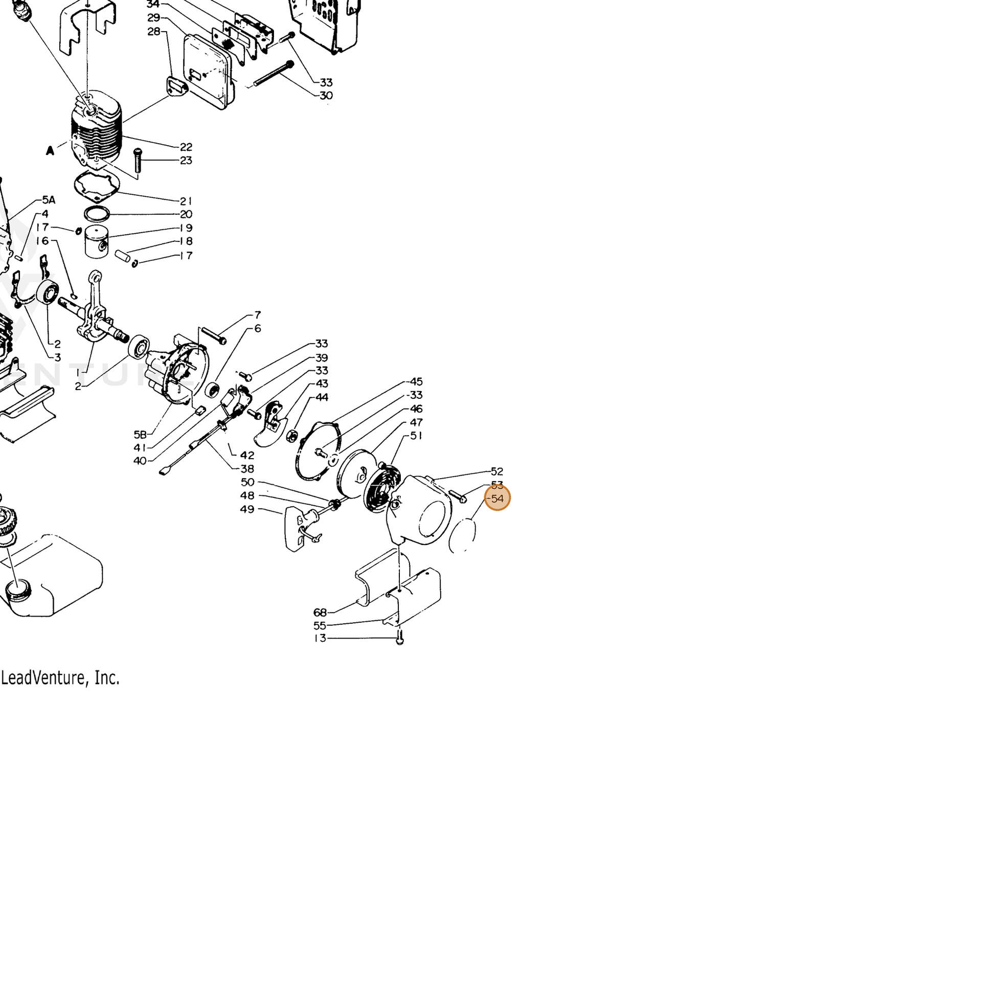 ECHO part 89015111231 — IPL diagram snippet (6x zoom, amber highlight)