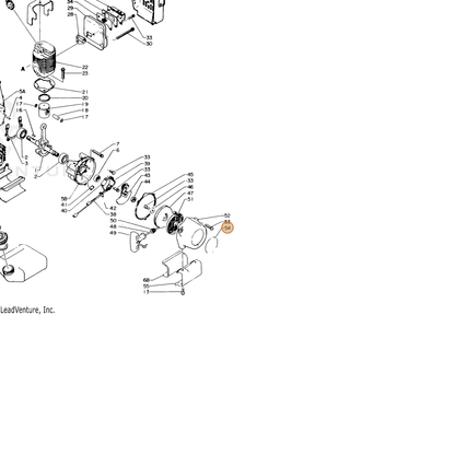 ECHO part 89015111231 — IPL diagram snippet (6x zoom, amber highlight)