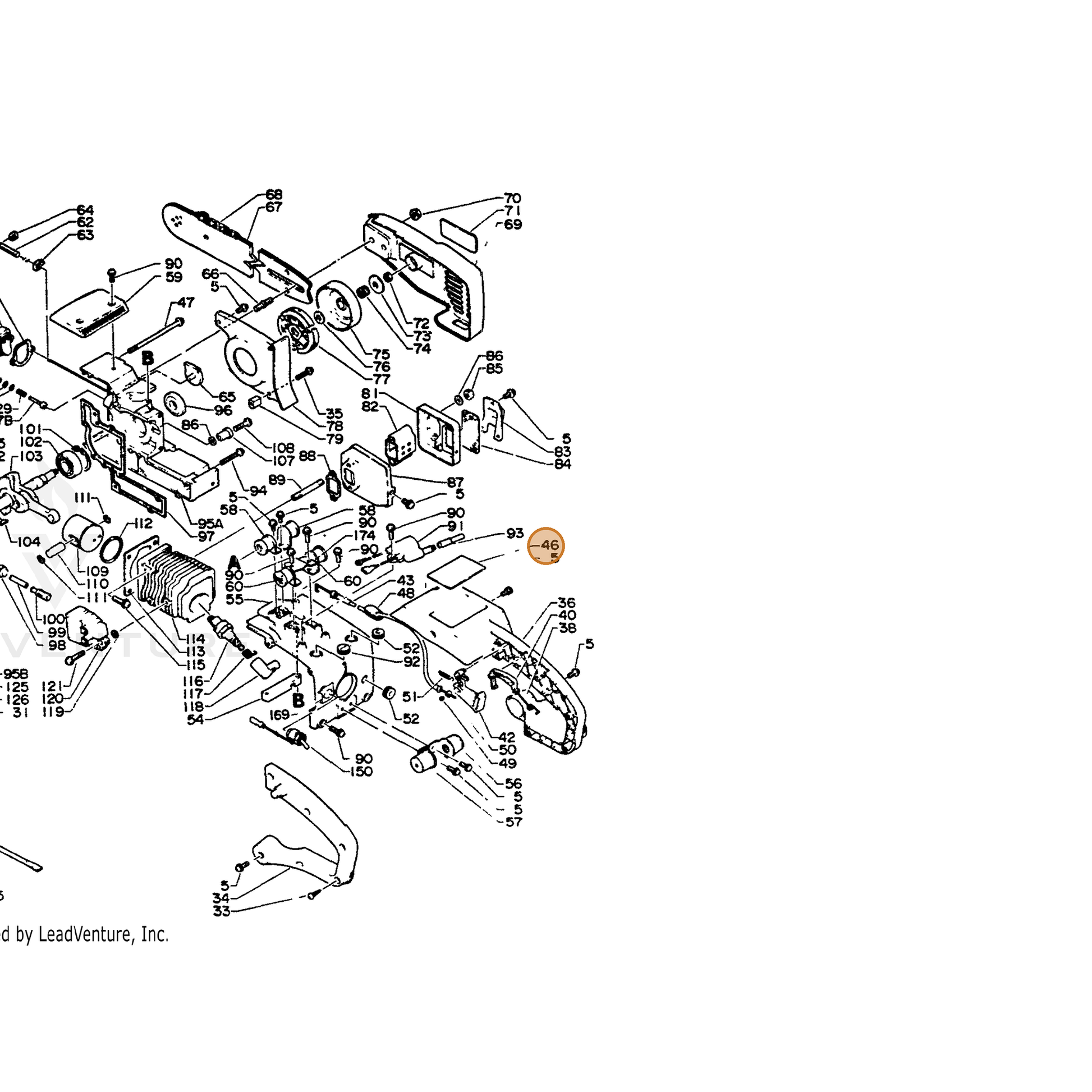 ECHO part 89015115331 — IPL diagram snippet (6x zoom, amber highlight)
