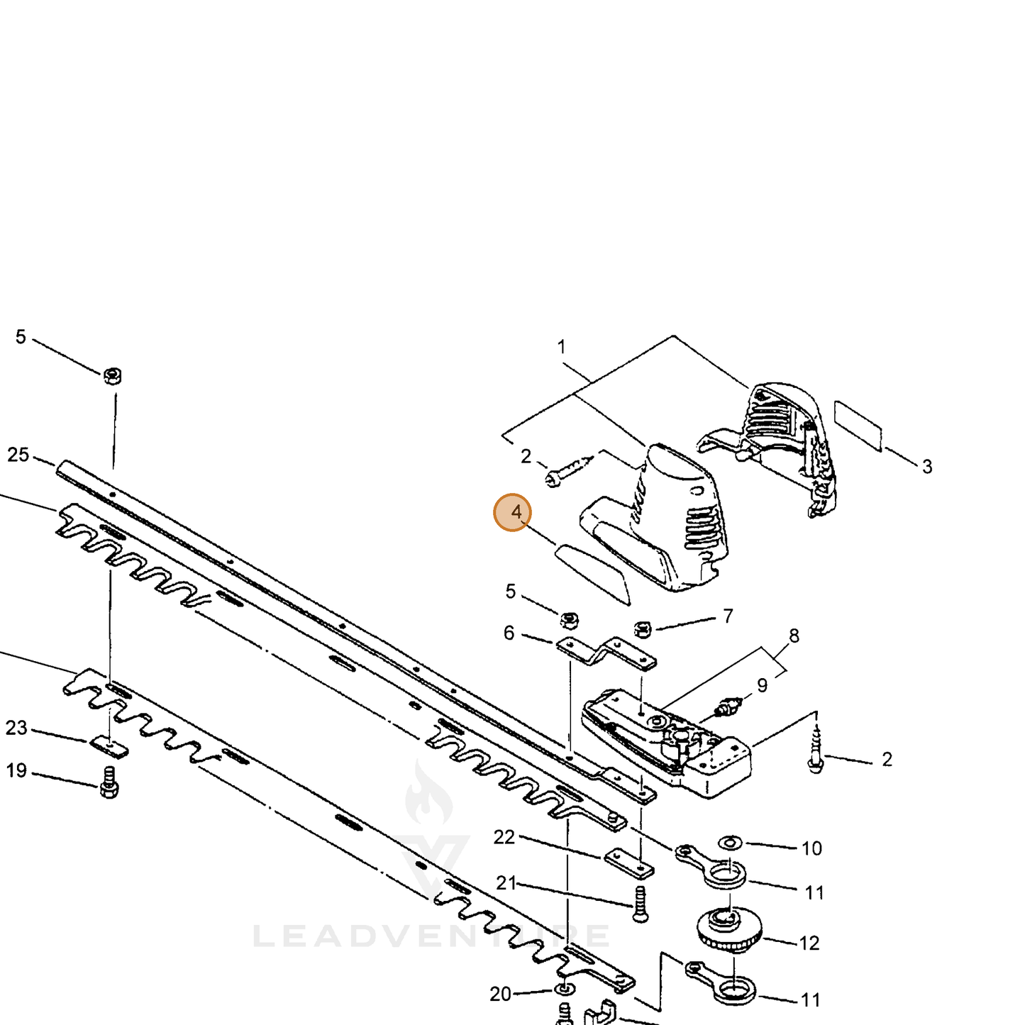 ECHO part 89015120060 — IPL diagram snippet (6x zoom, amber highlight)