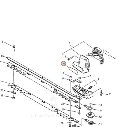 ECHO part 89015120060 — IPL diagram snippet (6x zoom, amber highlight)