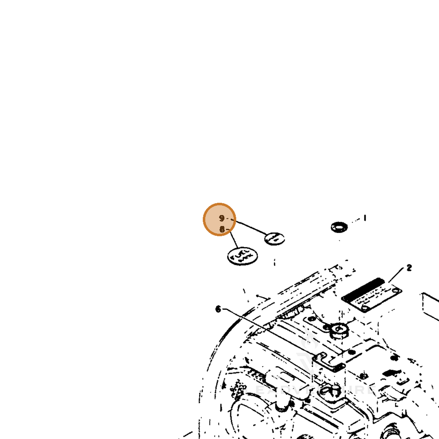 ECHO part 89015318030 — IPL diagram snippet (6x zoom, amber highlight)