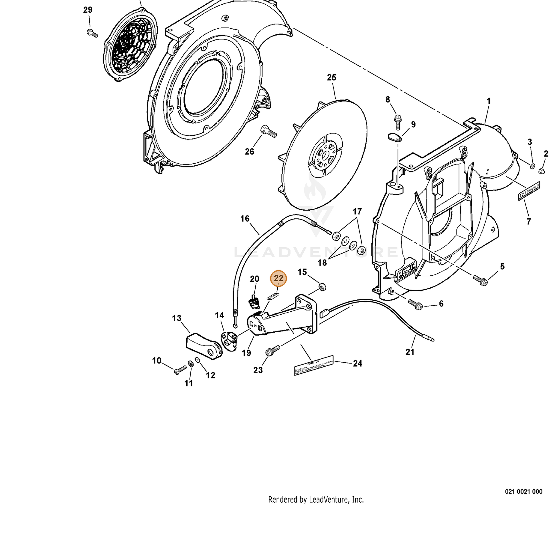 ECHO part 89015711130 — IPL diagram snippet (6x zoom, amber highlight)