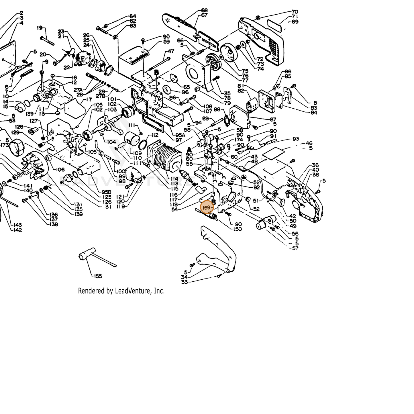 ECHO part 89015715030 — IPL diagram snippet (6x zoom, amber highlight)