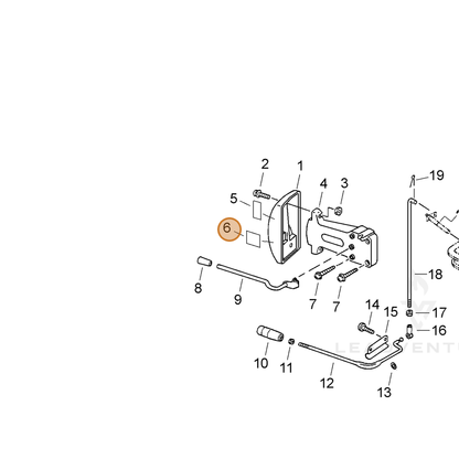 ECHO part 89015739131 — IPL diagram snippet (6x zoom, amber highlight)
