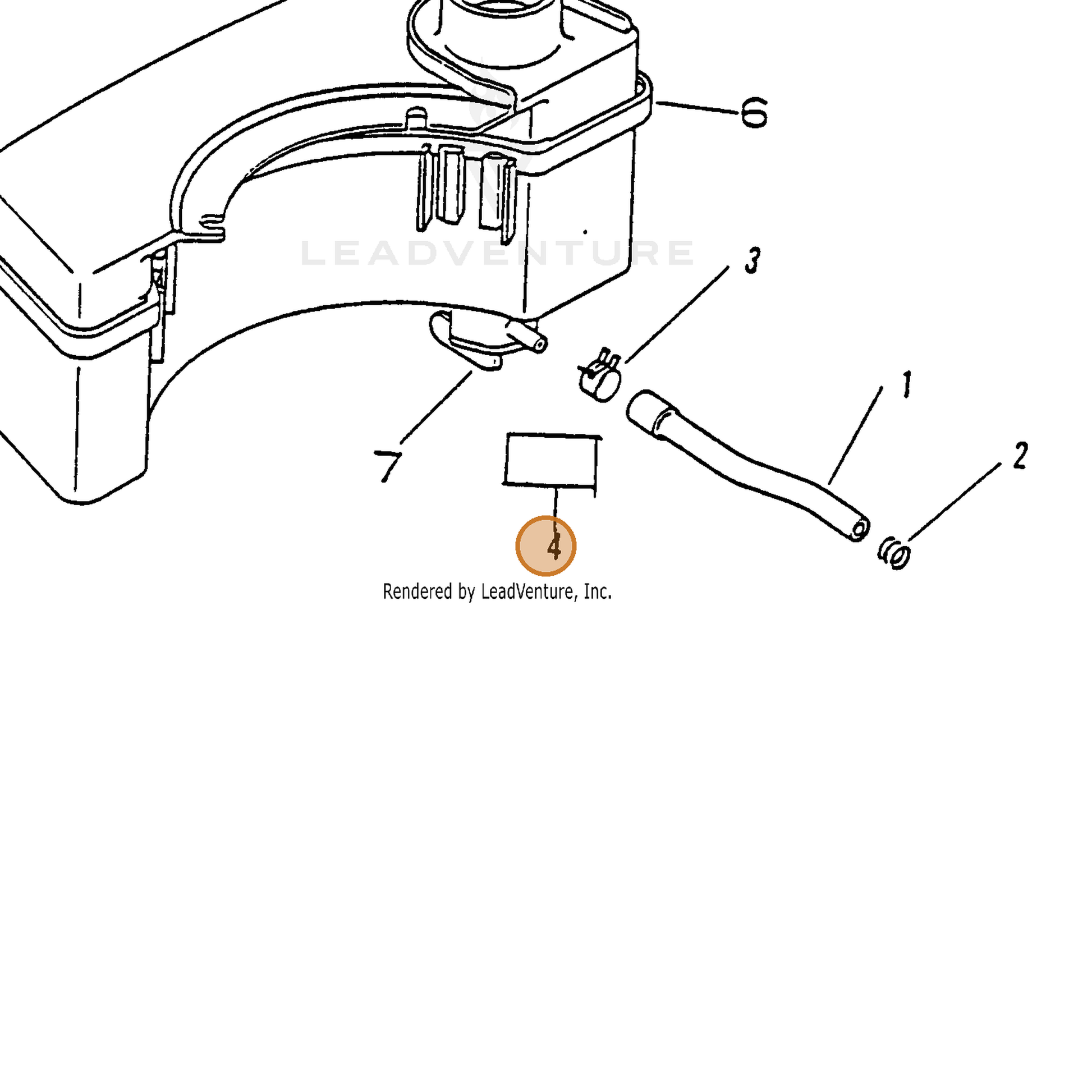 ECHO part 89015911620 — IPL diagram snippet (6x zoom, amber highlight)