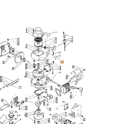 ECHO part 89016002960 — IPL diagram snippet (6x zoom, amber highlight)