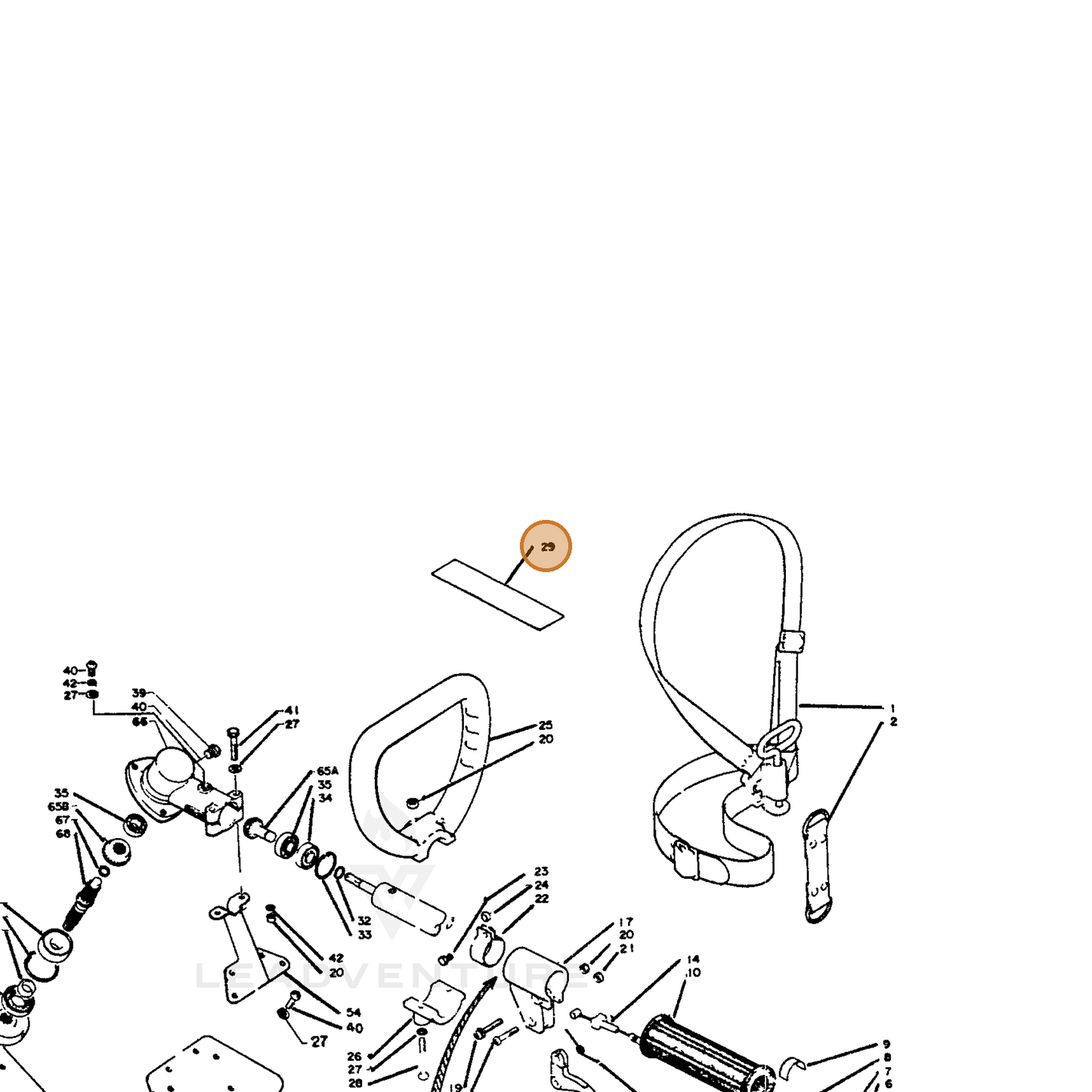 ECHO part 89016007530 — IPL diagram snippet (6x zoom, amber highlight)