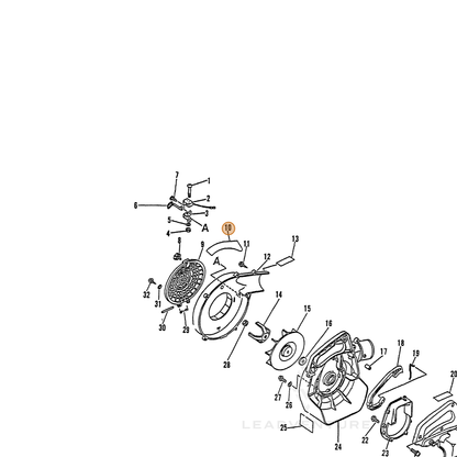 ECHO part 89016008761 — IPL diagram snippet (6x zoom, amber highlight)