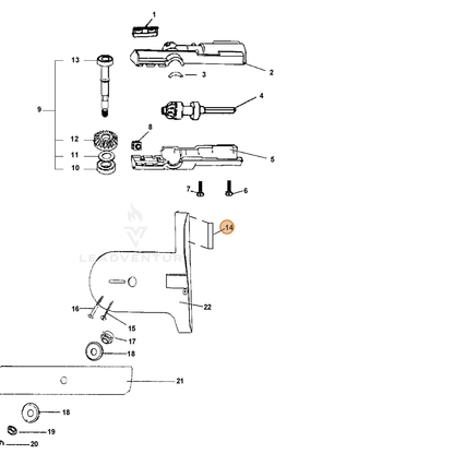 ECHO part 89016022560 — IPL diagram snippet (6x zoom, amber highlight)
