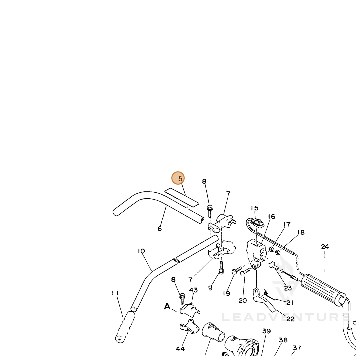 ECHO part 89016025131 — IPL diagram snippet (6x zoom, amber highlight)