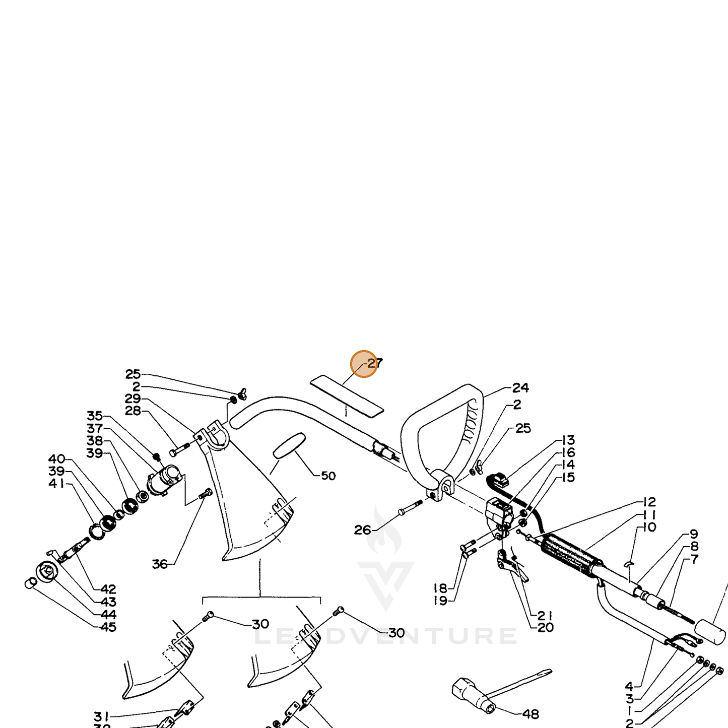 ECHO part 89016026632 — IPL diagram snippet (6x zoom, amber highlight)