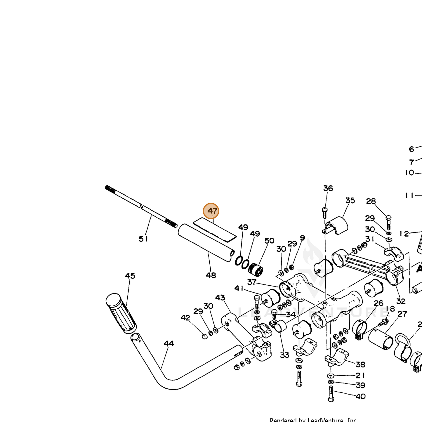 ECHO part 89016044730 — IPL diagram snippet (6x zoom, amber highlight)