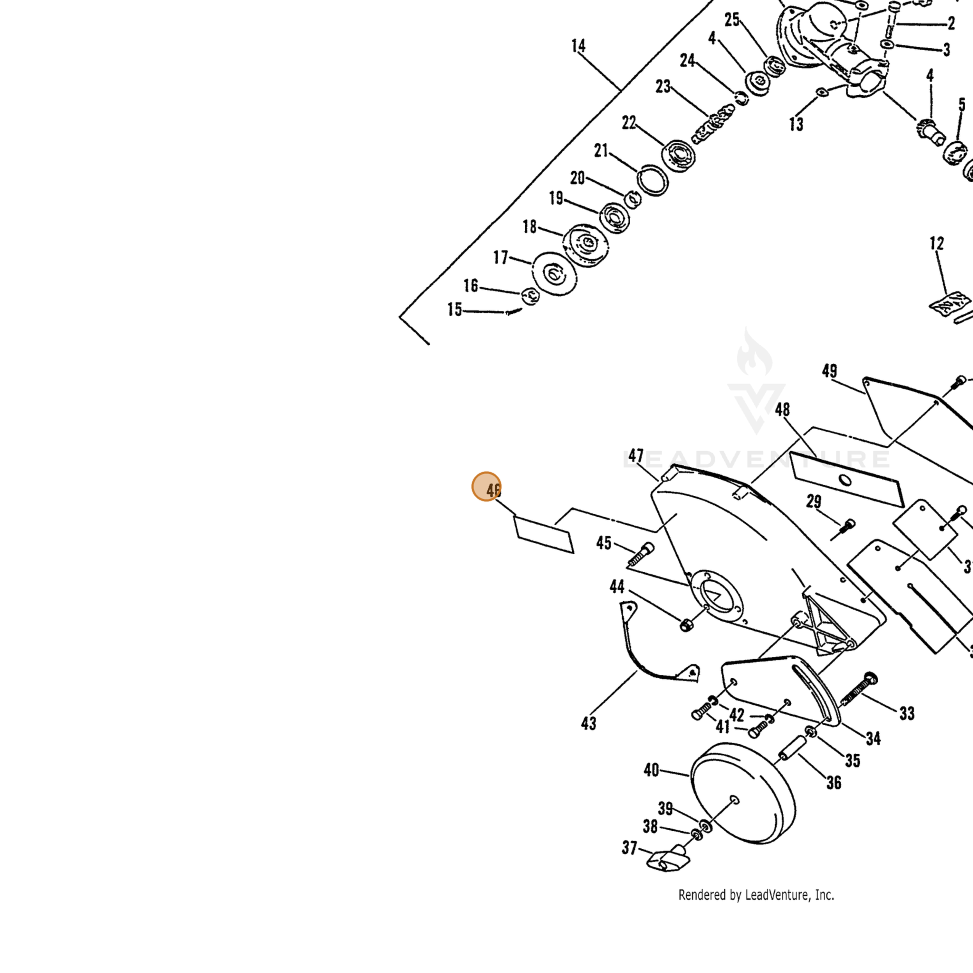 ECHO part 89016052630 — IPL diagram snippet (6x zoom, amber highlight)
