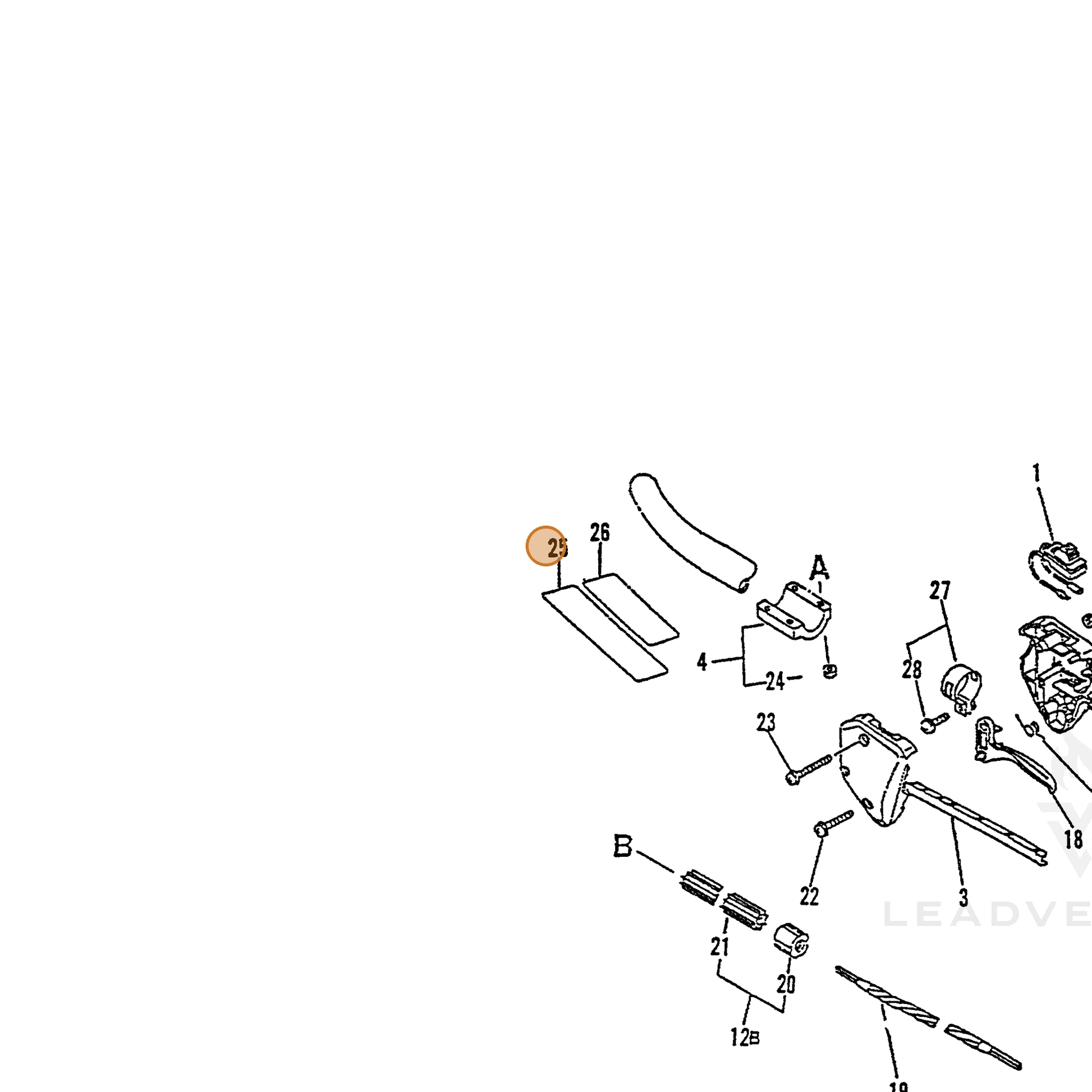 ECHO part 89016054630 — IPL diagram snippet (6x zoom, amber highlight)