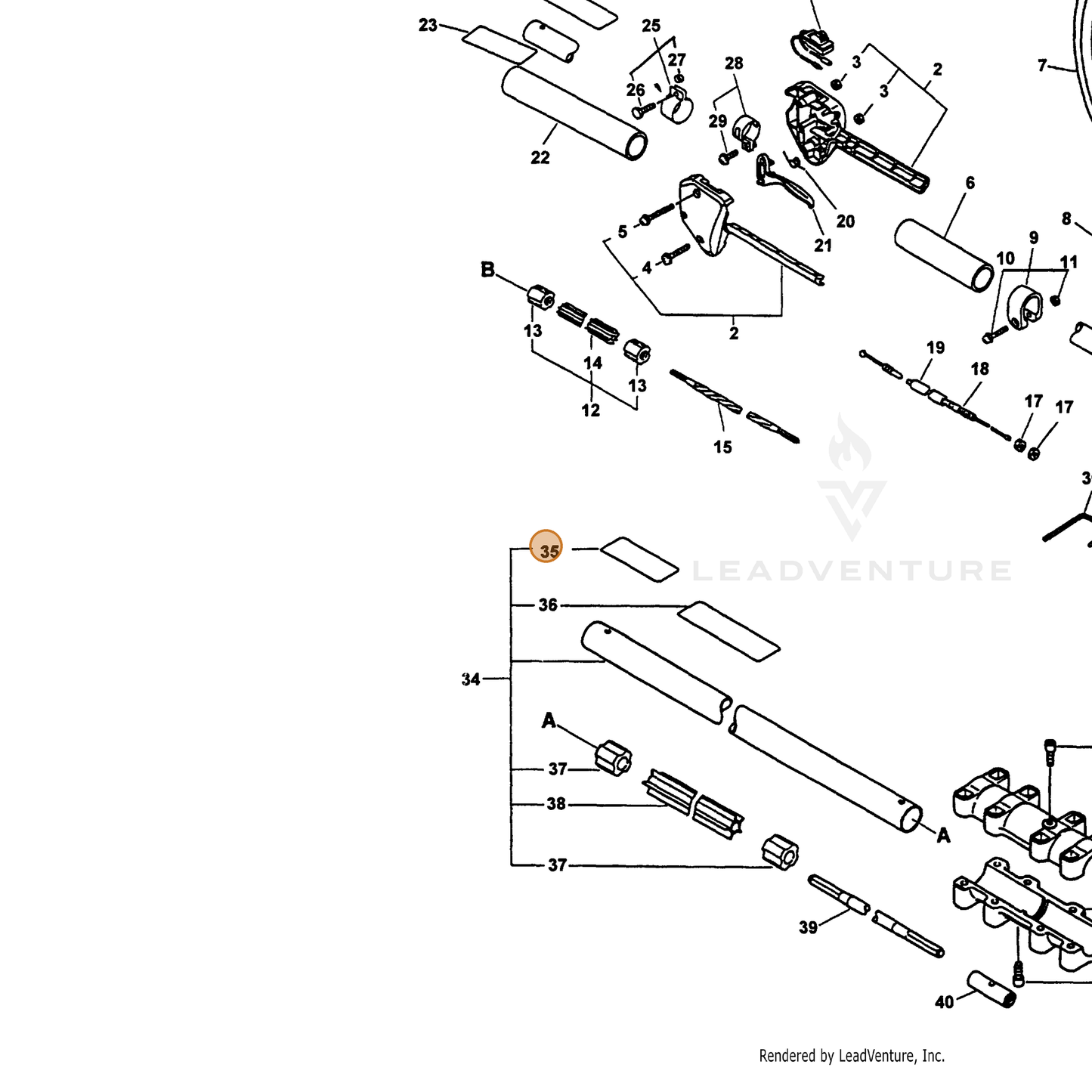 ECHO part 89016055330 — IPL diagram snippet (6x zoom, amber highlight)