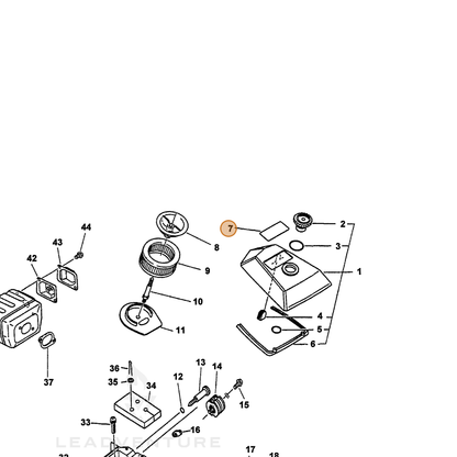 ECHO part 89016138130 — IPL diagram snippet (6x zoom, amber highlight)