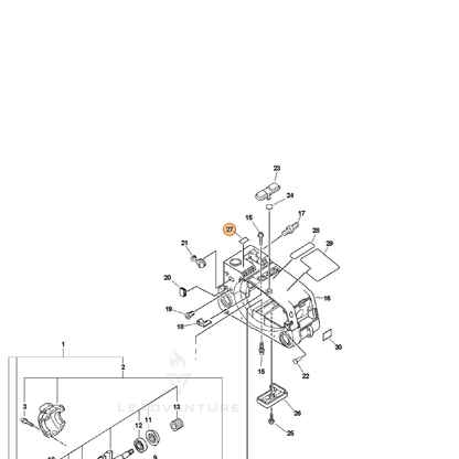 ECHO part 89016739230 — IPL diagram snippet (6x zoom, amber highlight)