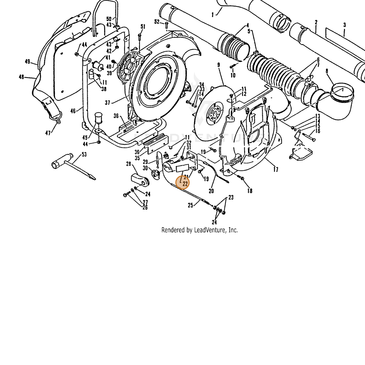 ECHO part 89016808060 — IPL diagram snippet (6x zoom, amber highlight)