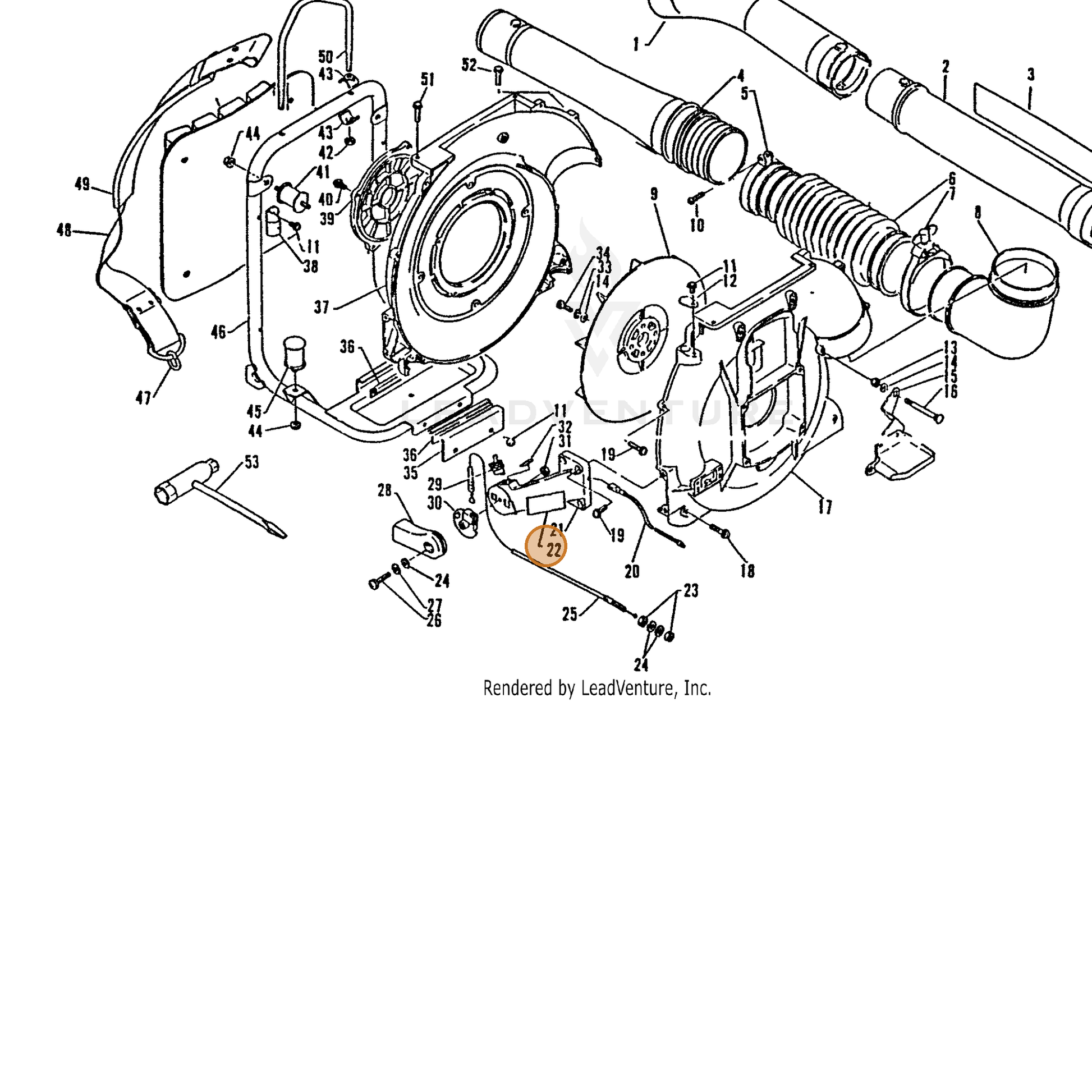 ECHO part 89016808060 — IPL diagram snippet (6x zoom, amber highlight)