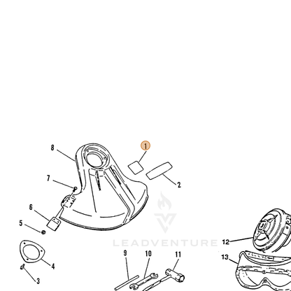 ECHO part 89016844830 — IPL diagram snippet (6x zoom, amber highlight)