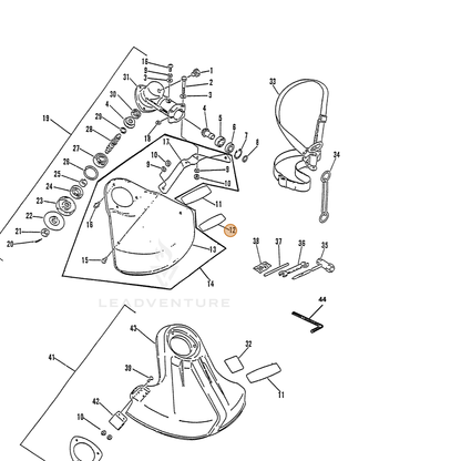 ECHO part 89016852330 — IPL diagram snippet (6x zoom, amber highlight)