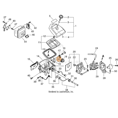 ECHO part 89016960830 — IPL diagram snippet (6x zoom, amber highlight)