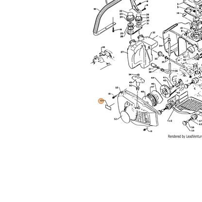 ECHO part 89017613031 — IPL diagram snippet (6x zoom, amber highlight)