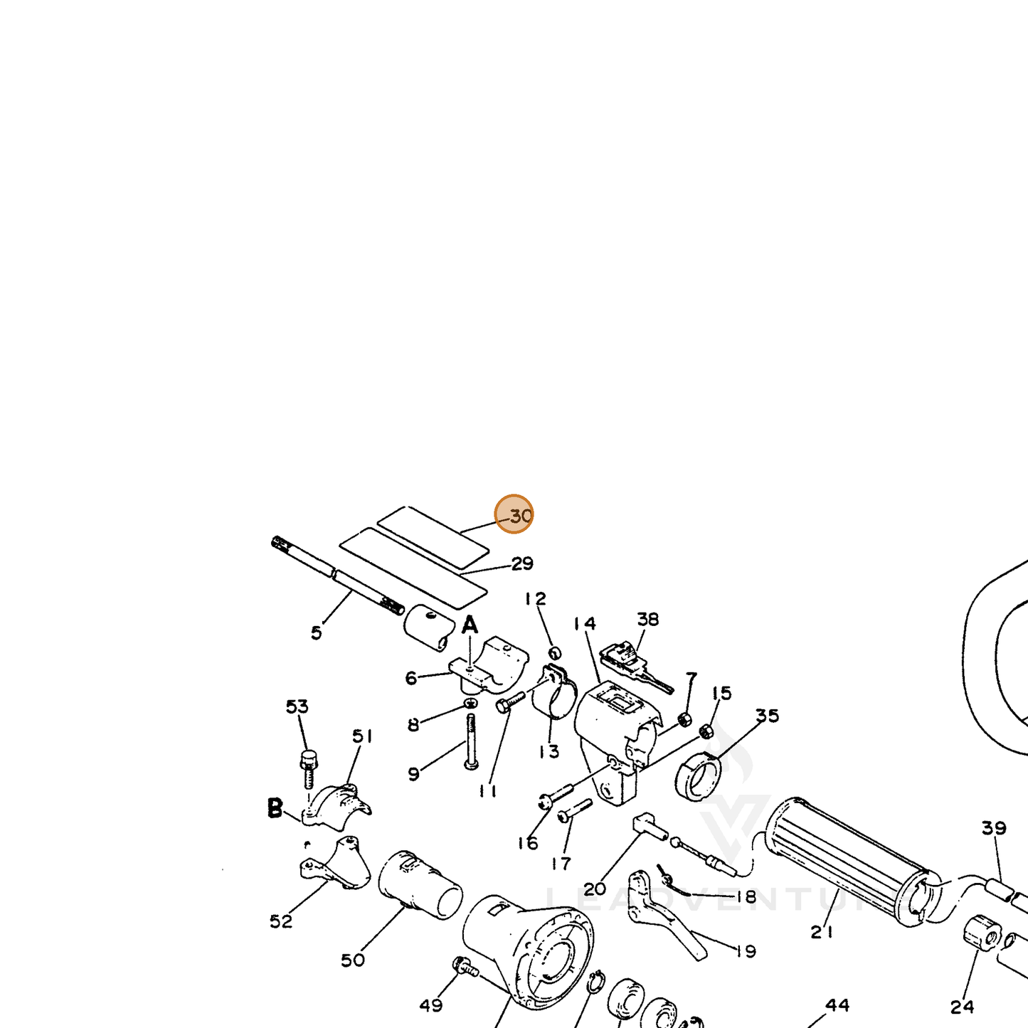 ECHO part 89017709130 — IPL diagram snippet (6x zoom, amber highlight)