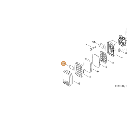 ECHO part 89018703710 — IPL diagram snippet (6x zoom, amber highlight)