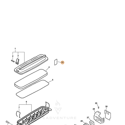 ECHO part 89018708360 — IPL diagram snippet (6x zoom, amber highlight)
