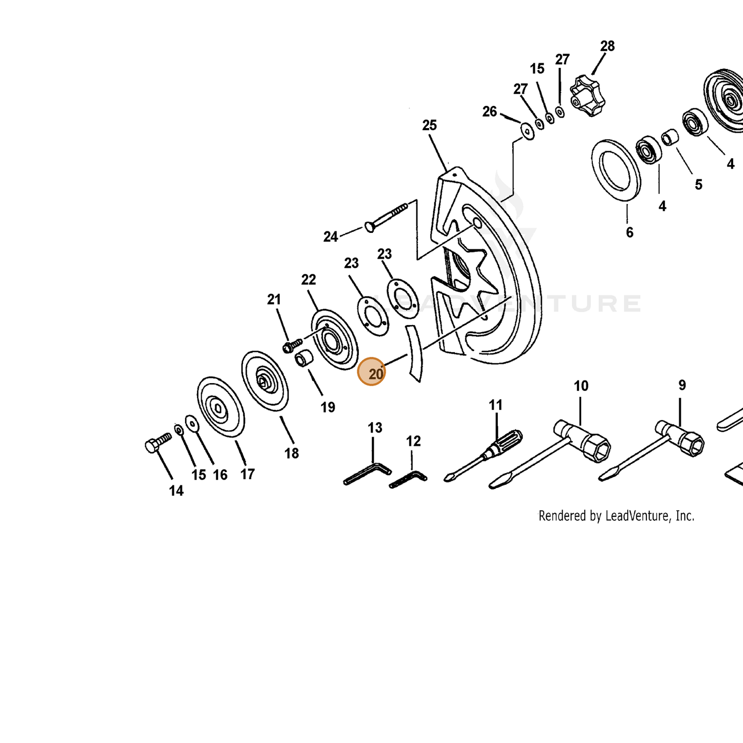 ECHO part 89018807060 — IPL diagram snippet (6x zoom, amber highlight)
