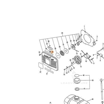 ECHO part 89018811960 — IPL diagram snippet (6x zoom, amber highlight)