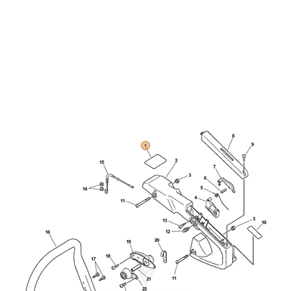 ECHO part 89019130131 — IPL diagram snippet (6x zoom, amber highlight)