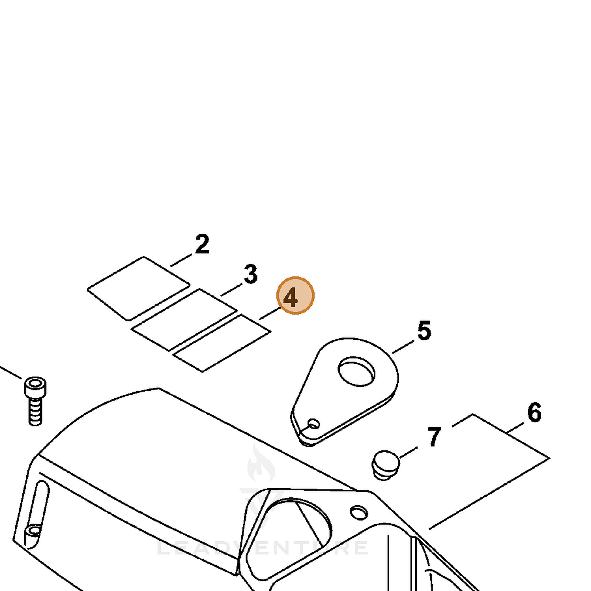 ECHO part 89019131731 — IPL diagram snippet (6x zoom, amber highlight)