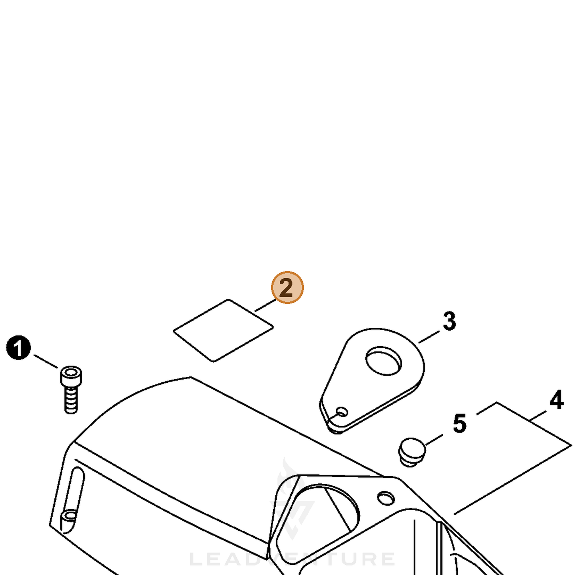 ECHO part 89019132632 — IPL diagram snippet (6x zoom, amber highlight)