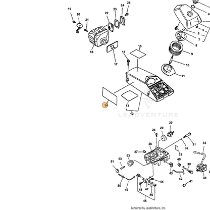 ECHO part 89019230136 — IPL diagram snippet (6x zoom, amber highlight)