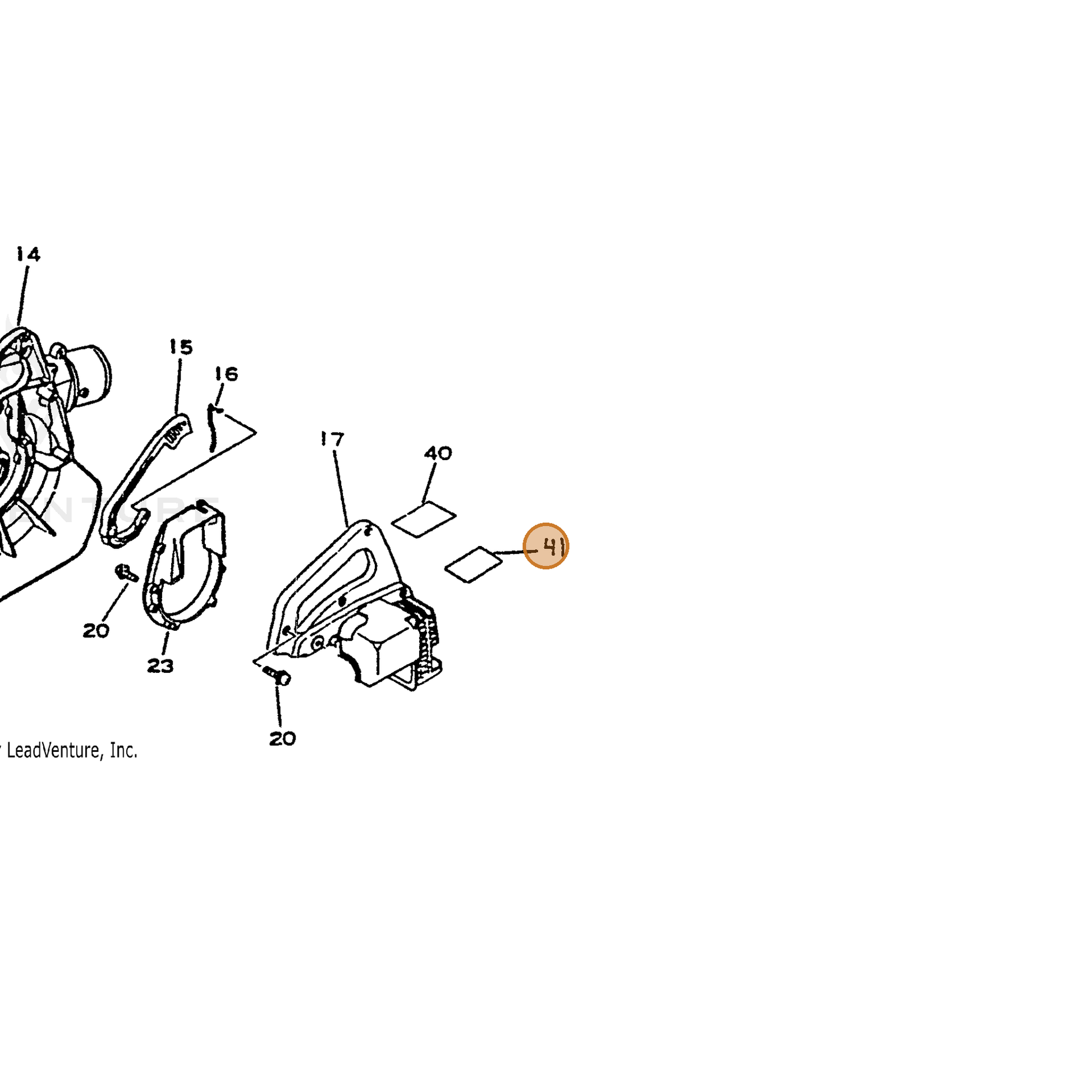 ECHO part 89019405060 — IPL diagram snippet (6x zoom, amber highlight)