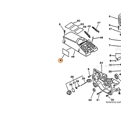 ECHO part 89019938130 — IPL diagram snippet (6x zoom, amber highlight)
