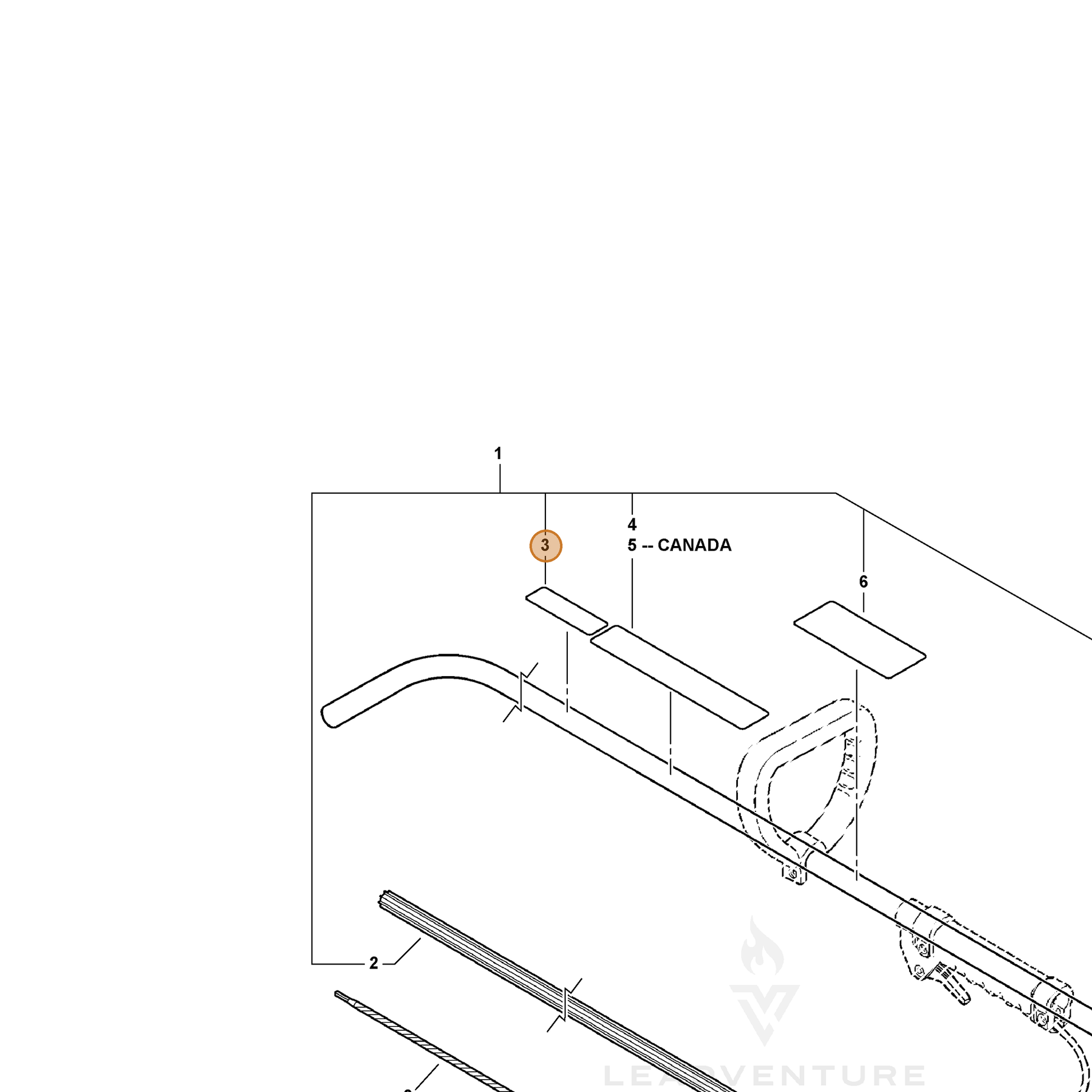 ECHO part 89022809560 — IPL diagram snippet (6x zoom, amber highlight)