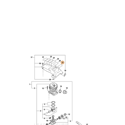 ECHO part 89031703932 — IPL diagram snippet (6x zoom, amber highlight)
