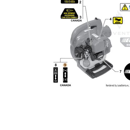 ECHO part 89033252730 — IPL diagram snippet (6x zoom, amber highlight)